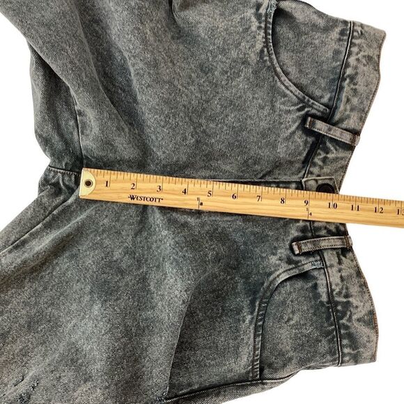 LIBERAL YOUTH MINISTRY XL Destroyed Effect Jeans Gray Denim Distressed Acid Wash - Picture 14 of 16